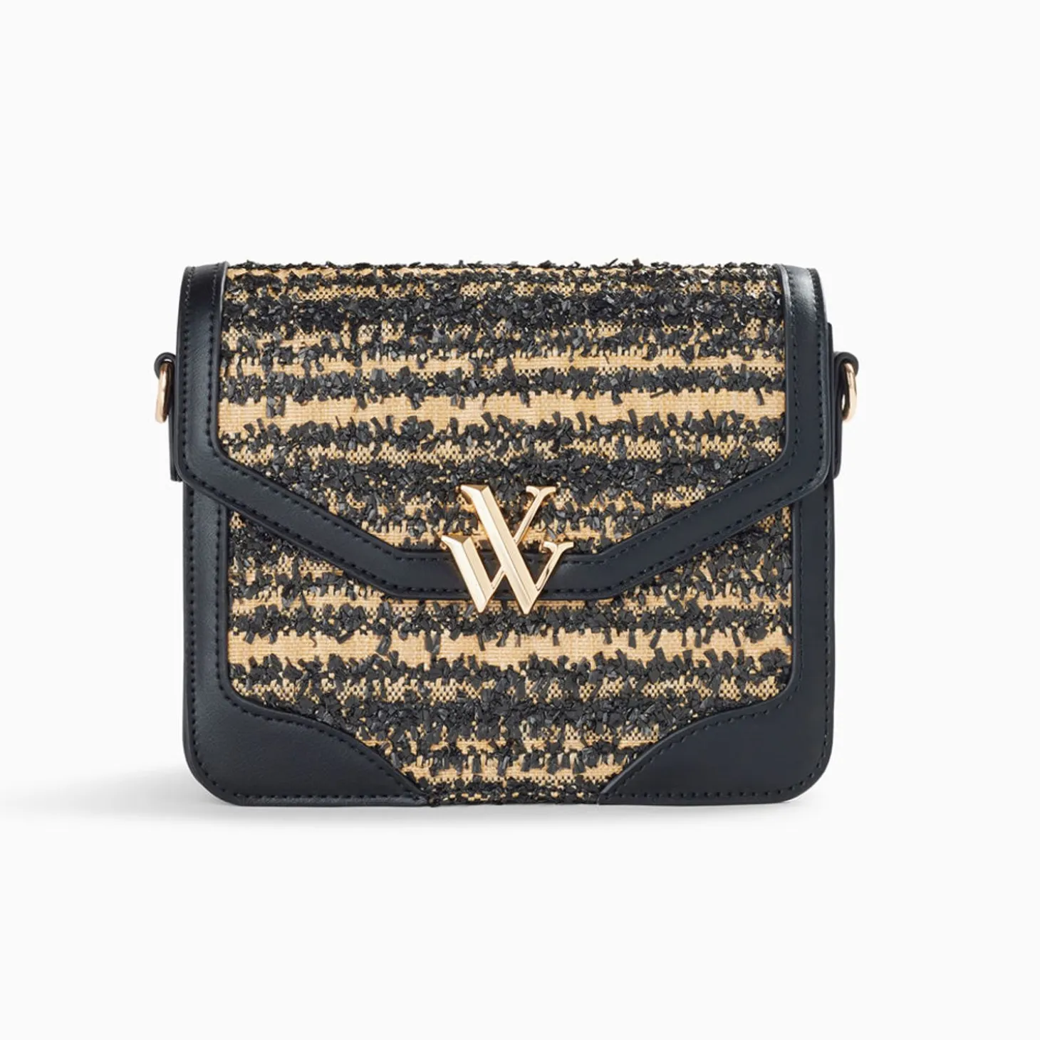 Petit Sac Cartable Aline Noir Et Beige