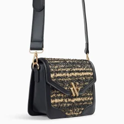 Petit Sac Cartable Aline Noir Et Beige