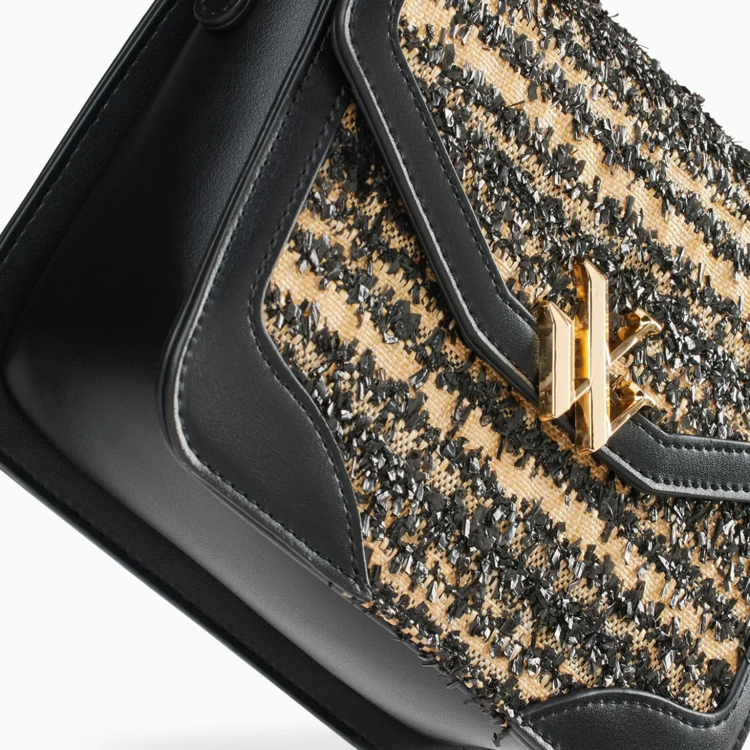 Petit Sac Cartable Aline Noir Et Beige