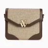 Petit Sac Cartable Blair Marron En Tweed
