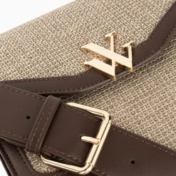 Petit Sac Cartable Blair Marron En Tweed