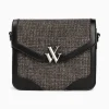 Petit Sac Cartable Blair Noir En Tweed