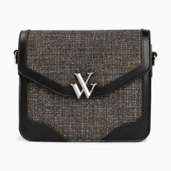 Petit Sac Cartable Blair Noir En Tweed