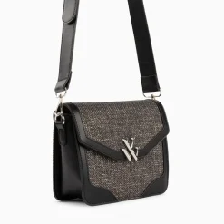 Petit Sac Cartable Blair Noir En Tweed