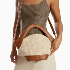 Petit Sac Panier Juliane Beige Et Camel