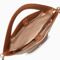 Petit Sac Panier Juliane Beige Et Camel