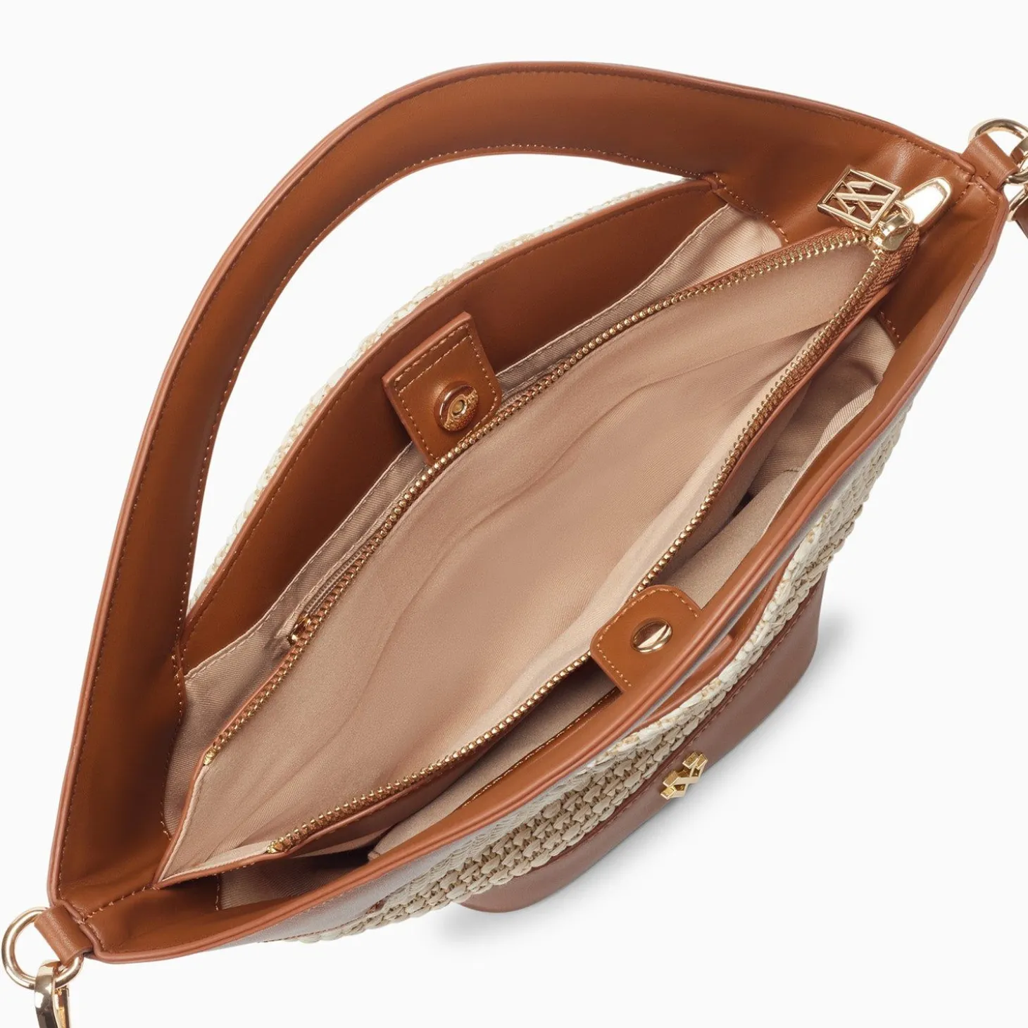 Petit Sac Panier Juliane Beige Et Camel