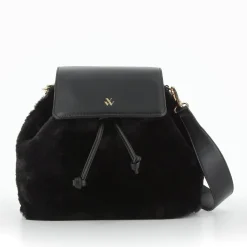 Sac A Dos Edith Noir En Fausse Fourrure