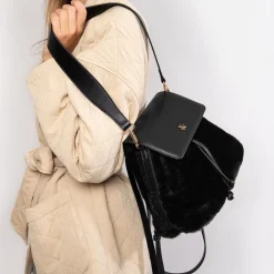 Sac A Dos Edith Noir En Fausse Fourrure