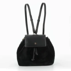 Sac A Dos Edith Noir En Fausse Fourrure