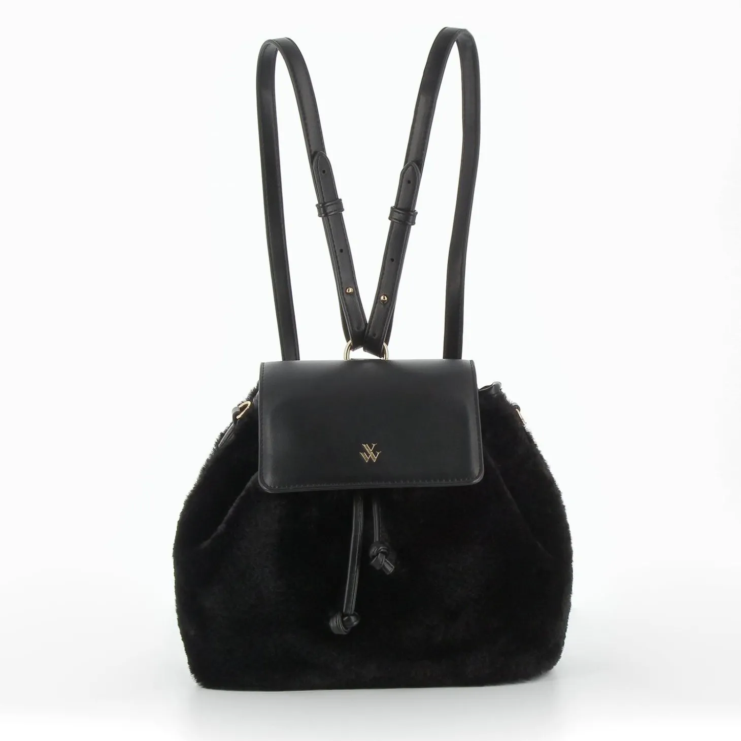 Sac A Dos Edith Noir En Fausse Fourrure