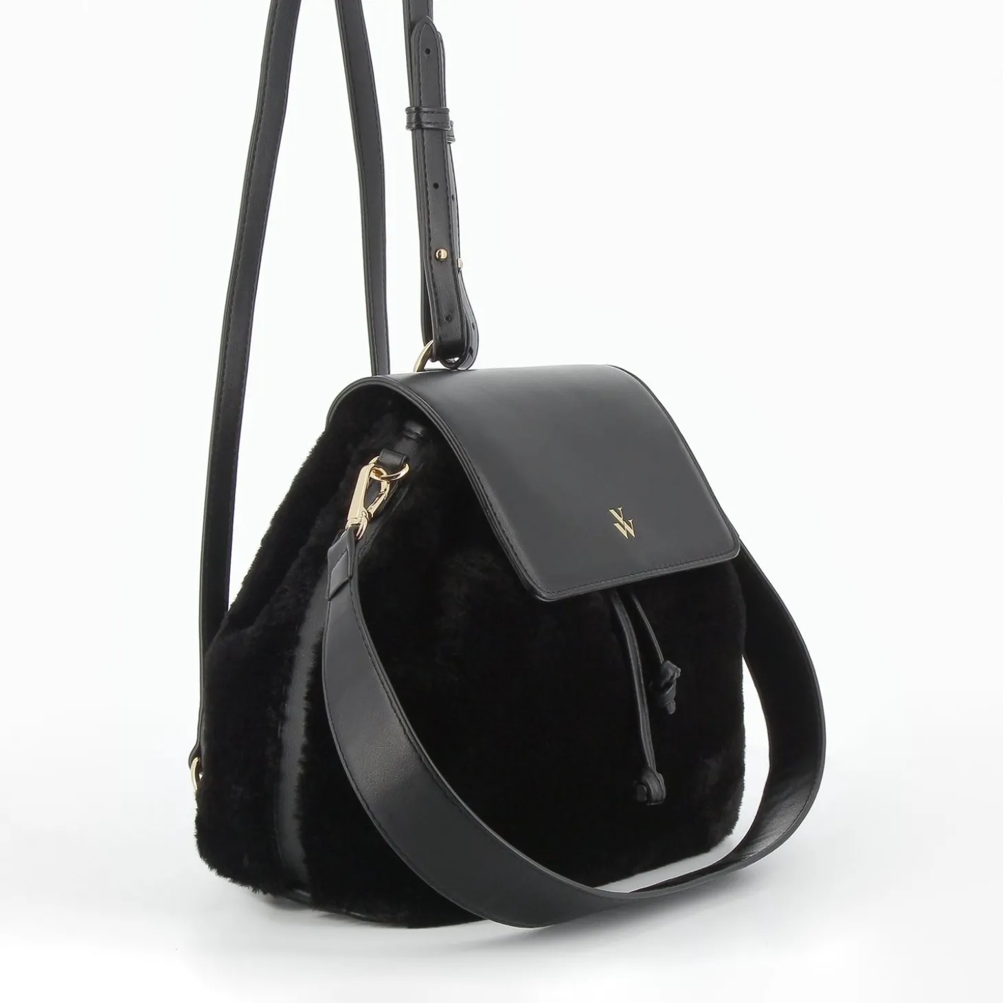 Sac A Dos Edith Noir En Fausse Fourrure
