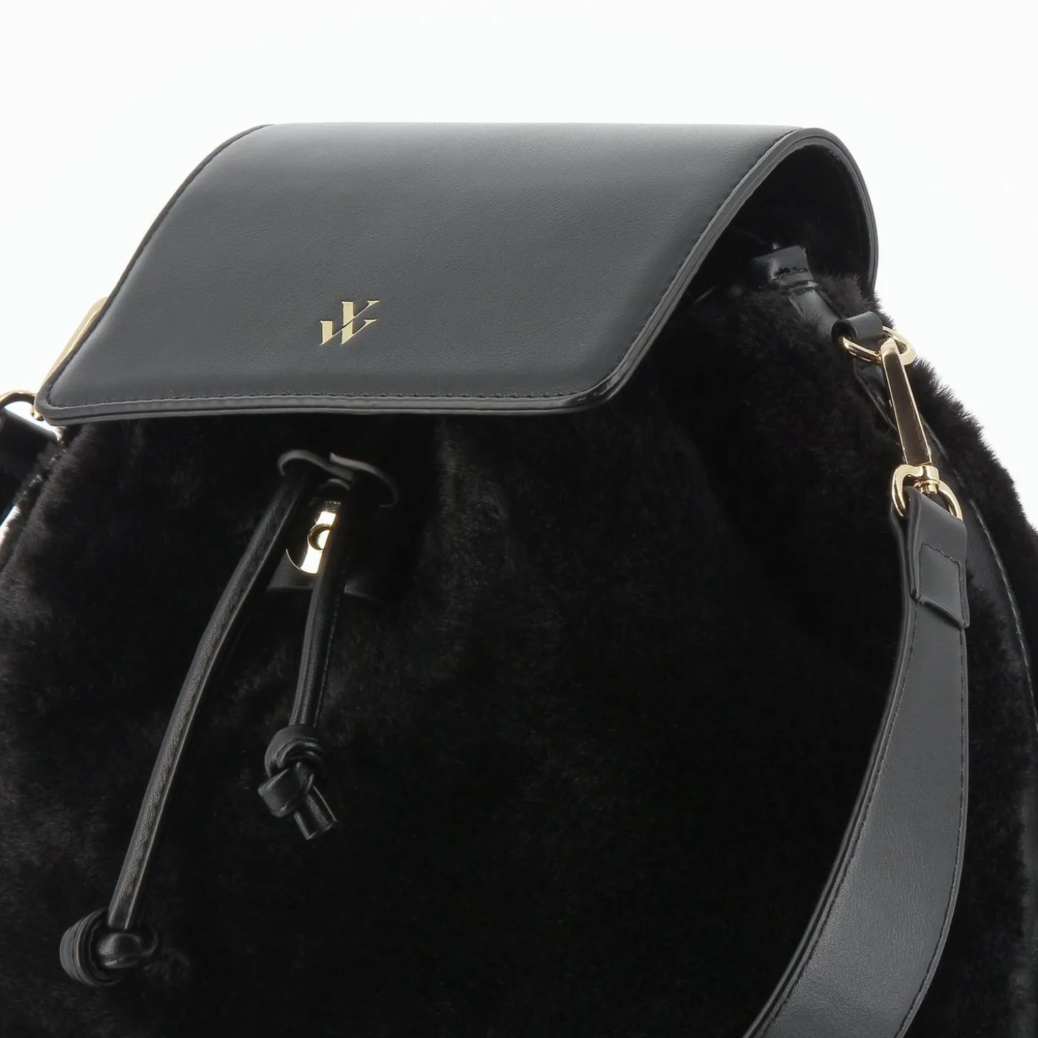 Sac A Dos Edith Noir En Fausse Fourrure