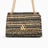 Sac A Main Naomi Noir Et Beige A Chaine
