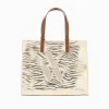Sac Cabas Monogramme Emilia Zebre Or