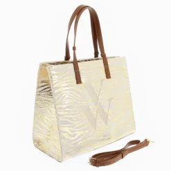 Sac Cabas Monogramme Emilia Zebre Or
