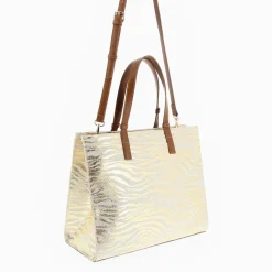 Sac Cabas Monogramme Emilia Zebre Or