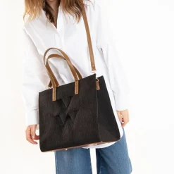 Sac Cabas Monogramme Emilia Noir