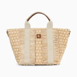 Sac Cabas Trapeze Maya Beige A Franges