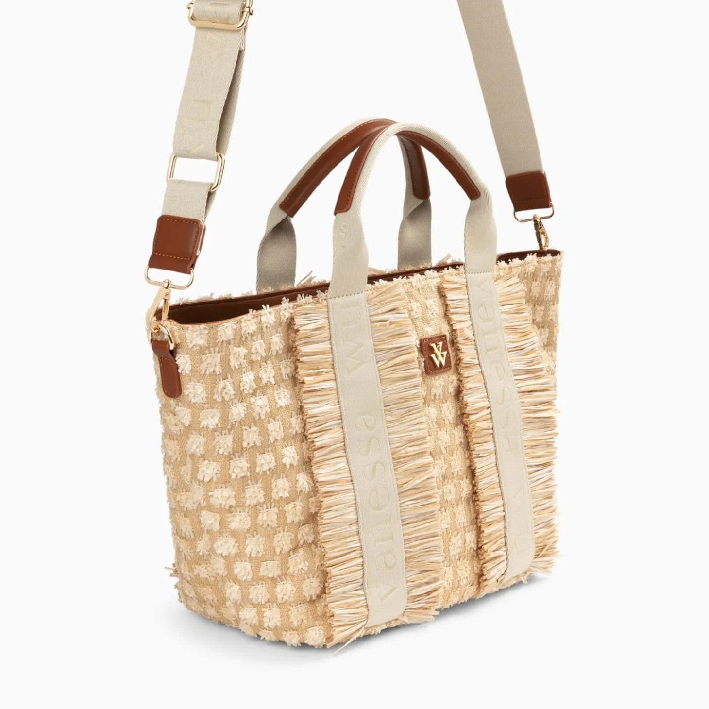 Sac Cabas Trapeze Maya Beige A Franges