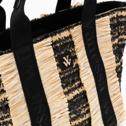 Sac Cabas Trapeze Maya Noir A Franges