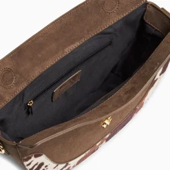 Sac Demi-Lune Rym Taupe Bi-Matiere