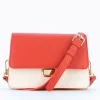 Sac Rigide Lucia Rouge Et Jaune A Rabat