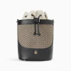 Sac Seau Maryline Noir En Raphia Tresse