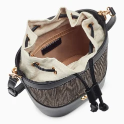 Sac Seau Maryline Noir En Raphia Tresse