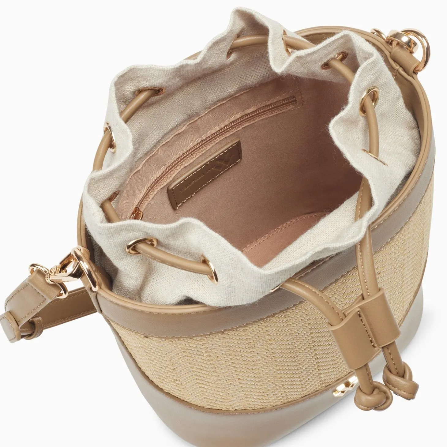 Sac Seau Maryline Taupe En Raphia Tresse