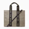 Sac Shopper Maisie Oversize Taupe Et Noir