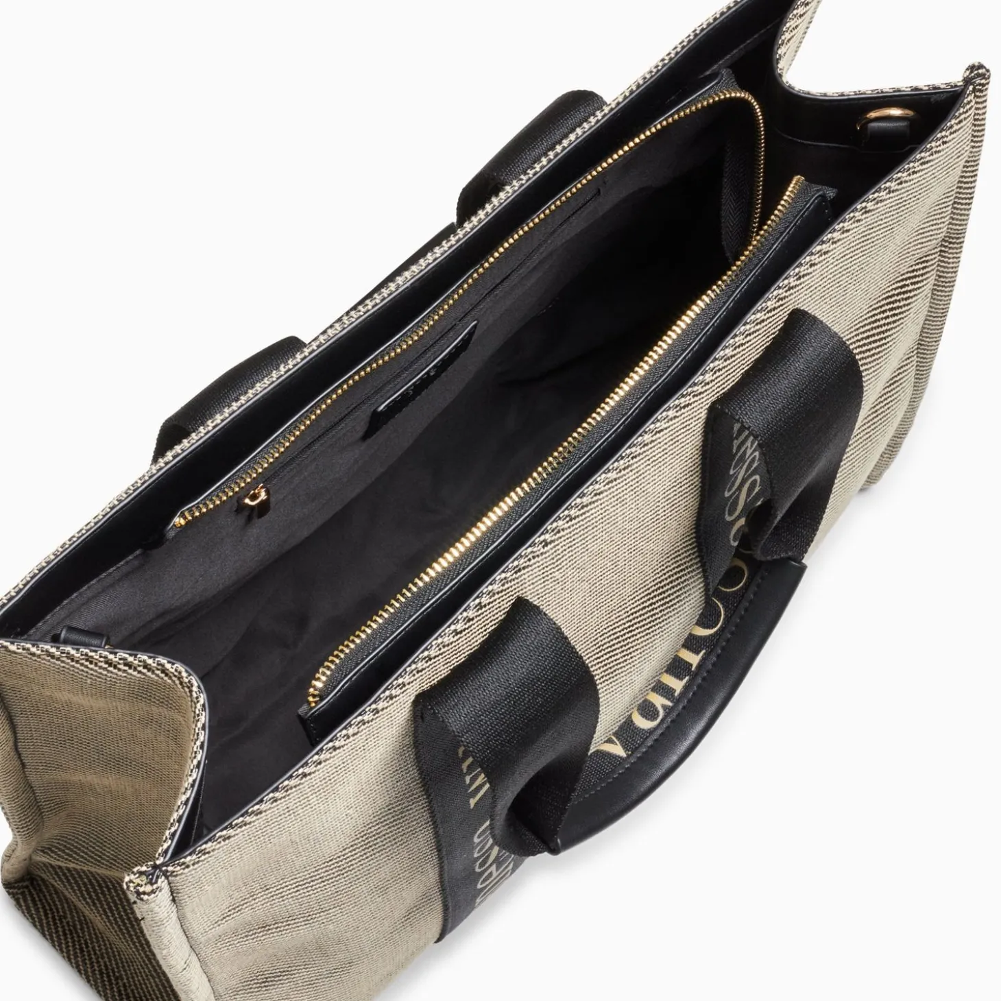 Sac Shopper Maisie Oversize Taupe Et Noir