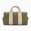 Sac Week-End Adrienne Kaki En Velours Cotele