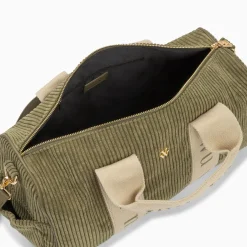 Sac Week-End Adrienne Kaki En Velours Cotele