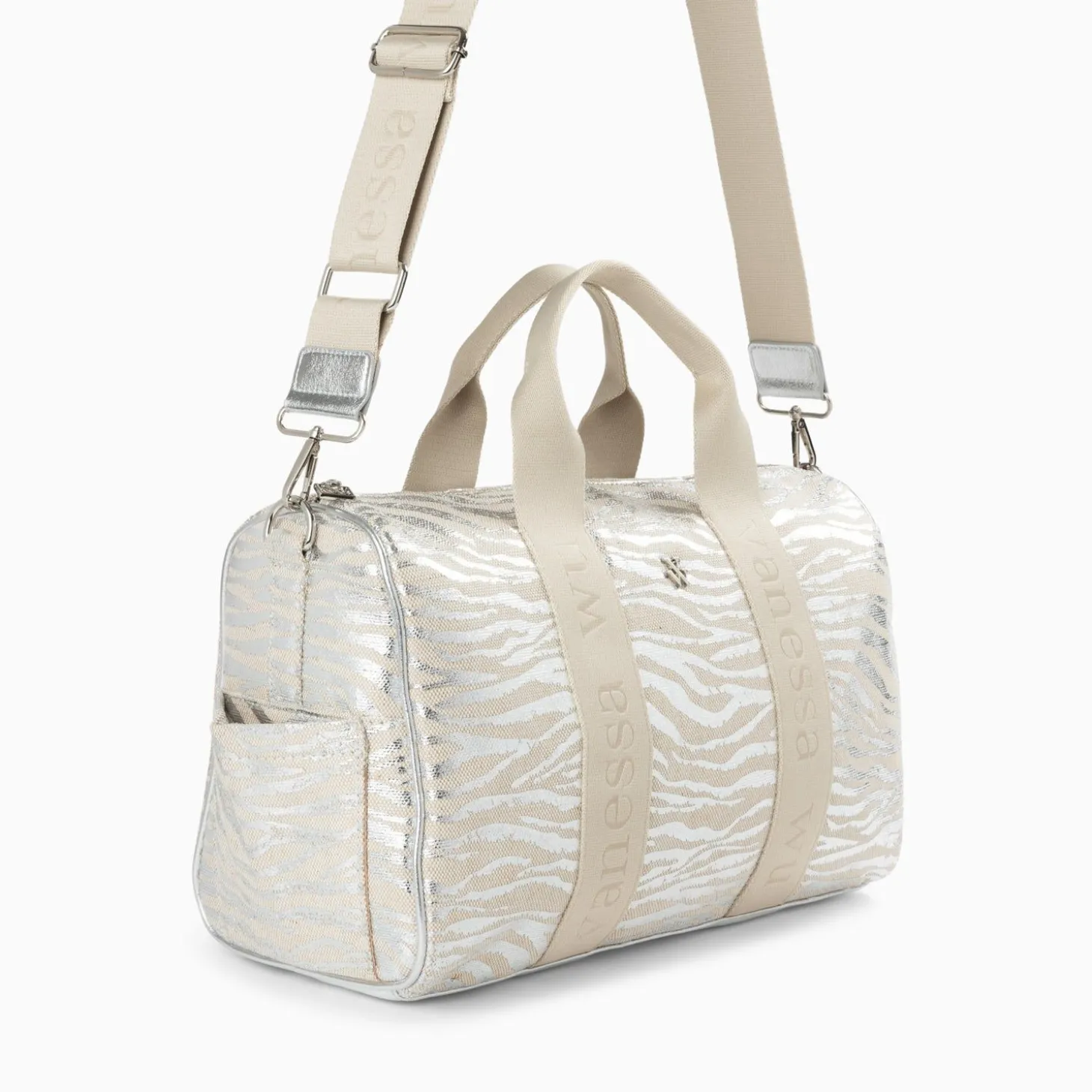 Sac Week-End Bianca Argent Zebre