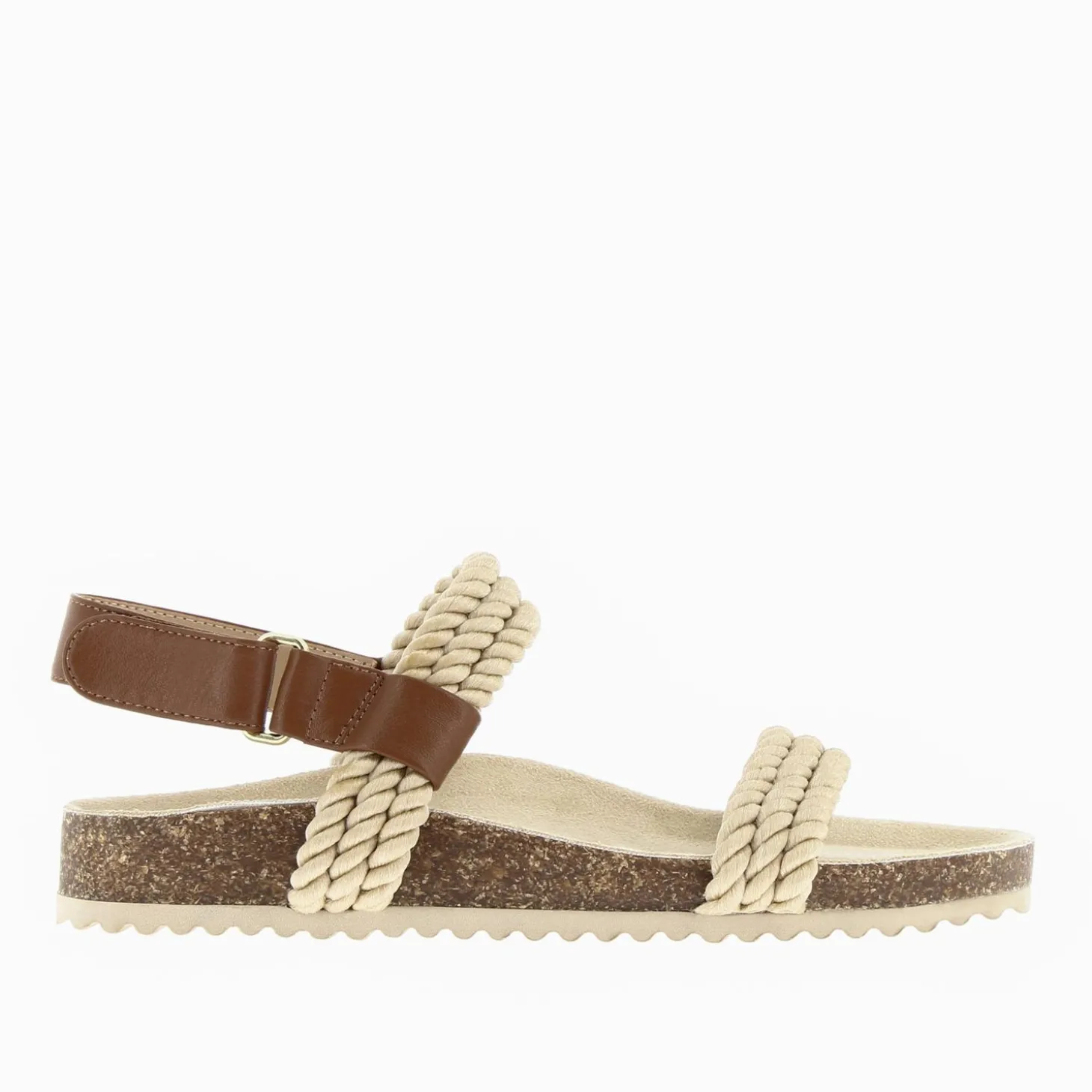 Sandales A Brides Hortense Beiges En Cordes