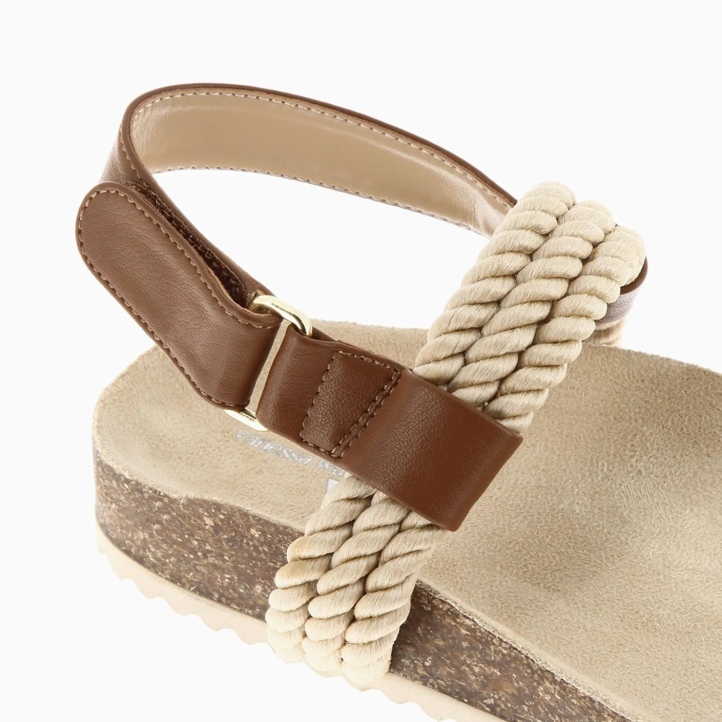 Sandales A Brides Hortense Beiges En Cordes