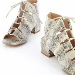 Sandales A Lacets Albane Imprime Serpent