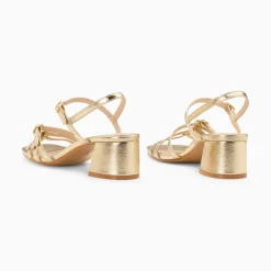 Sandales A Talon Alexandra Multibrides Or
