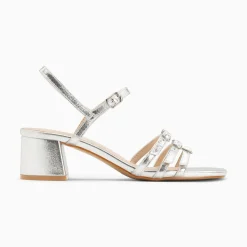Sandales A Talon Alexandra Multibrides Argent