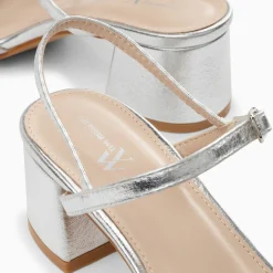 Sandales A Talon Alexandra Multibrides Argent