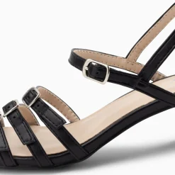 Sandales A Talon Alexandra Multibrides Noires