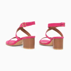 Sandales A Talon Bella Fuchsia A Doubles Brides