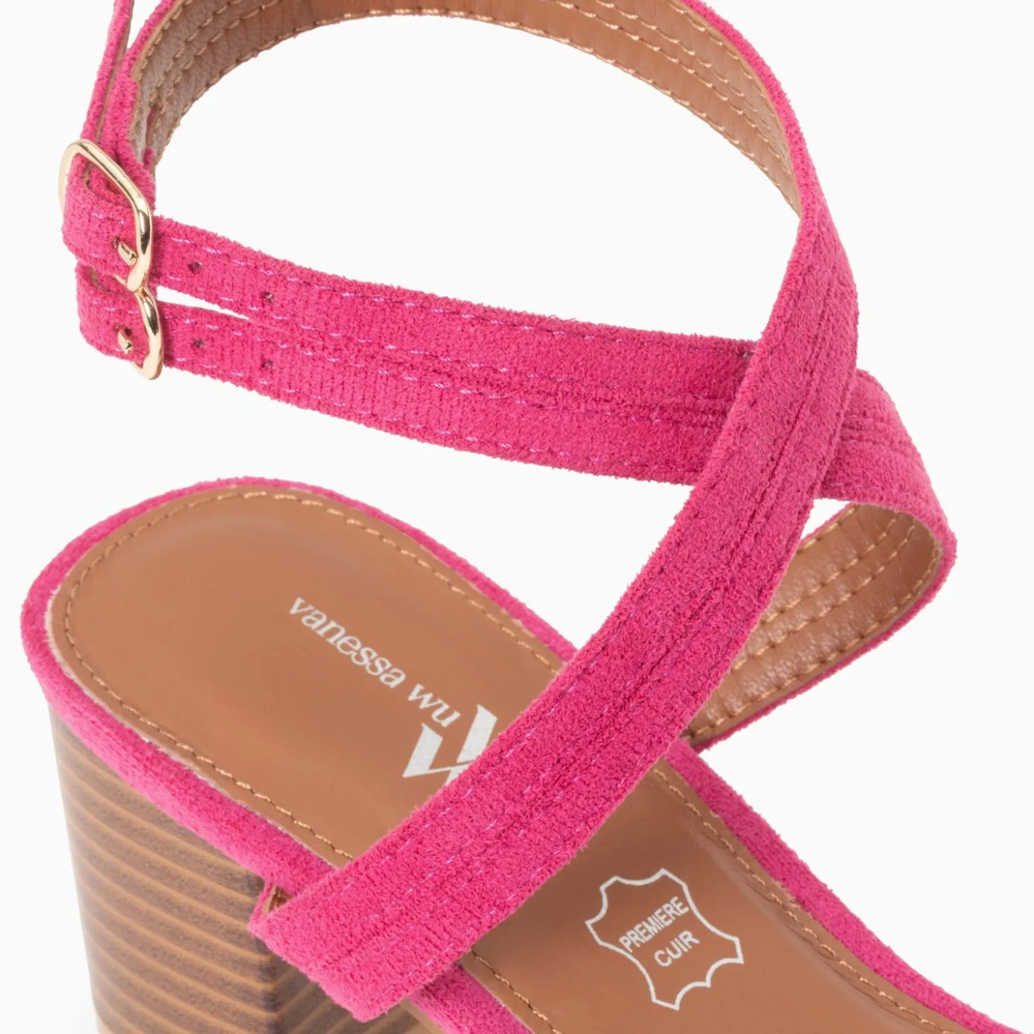 Sandales A Talon Bella Fuchsia A Doubles Brides