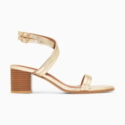 Sandales A Talon Bella Or A Doubles Brides