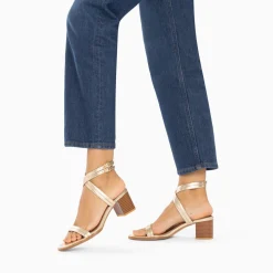 Sandales A Talon Bella Or A Doubles Brides