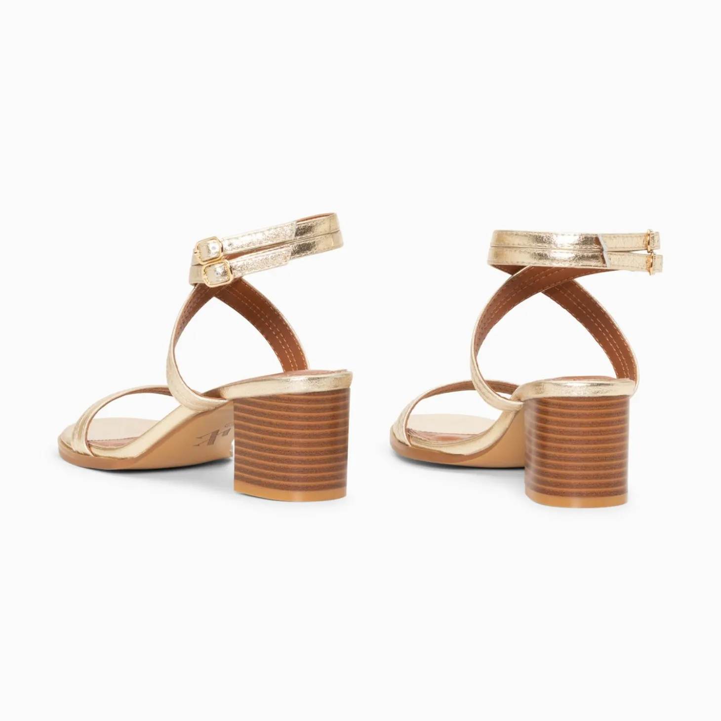 Sandales A Talon Bella Or A Doubles Brides
