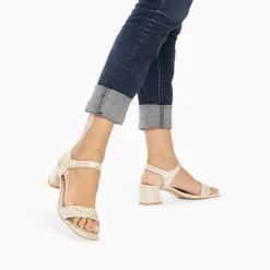Sandales A Talon Jenna Or Imprime Zebre