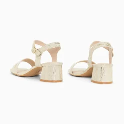 Sandales A Talon Jenna Or Imprime Zebre
