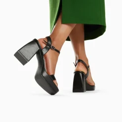 Sandales A Talon Martha Noires